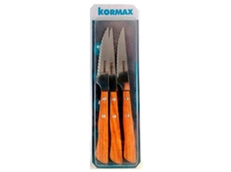 Cuchillos Chuleteros Hpl Roble Pack 3 Kormax