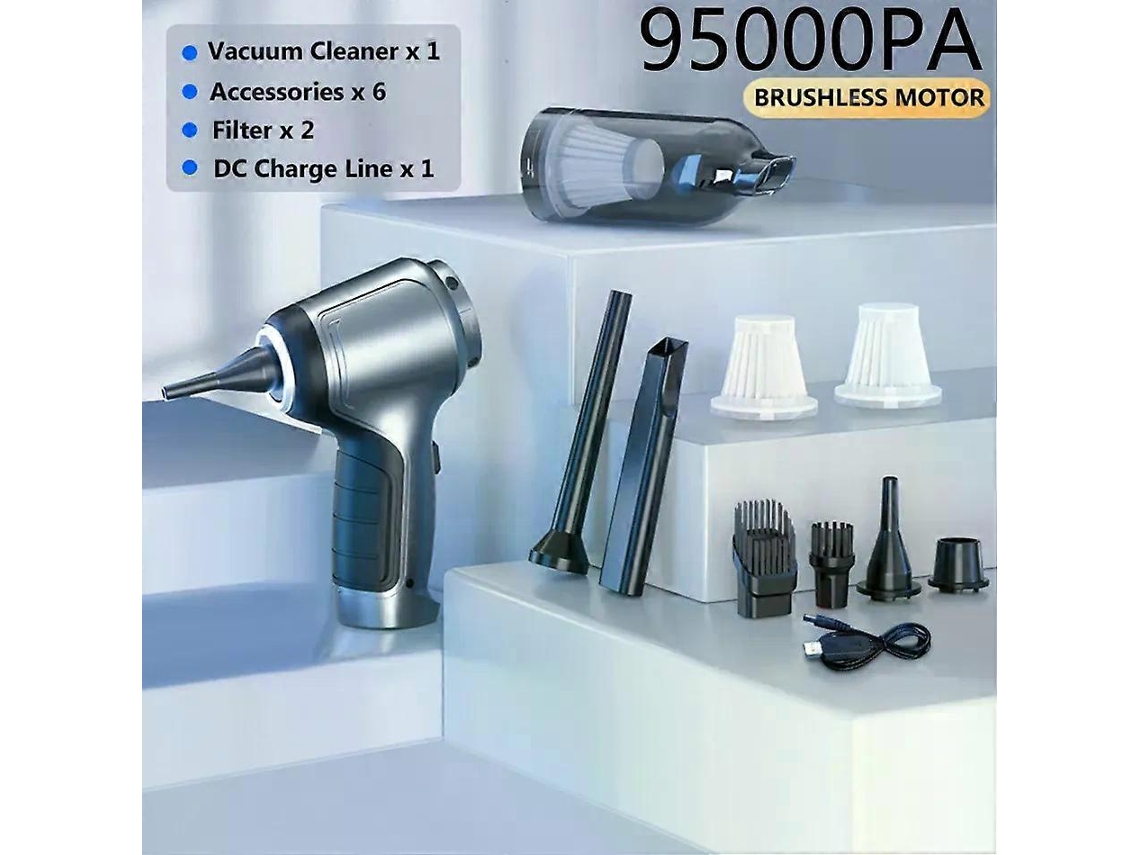 Aspirador De Pó Portátil Sem Fio 95000pa Para Carro, Mini Aspirador De Pó Portátil Para Carro, Casa, Desktop, Teclado, Limpeza, A Aquaforge