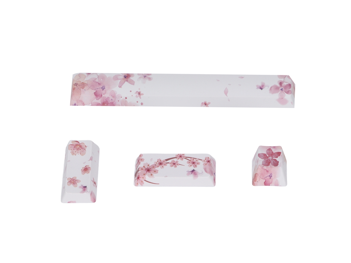 Keycap De Teclado Mecânico De 4 Chaves Peach Blossoms