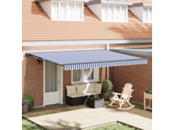 Vidaxl Estrutura De Toldo Azul E Branco 450 × 300 Cm