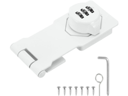 Fechadura Mecânica De Combinação De 3 Dígitos Sem Chave Para Armários, 11.4 Cm, Gavetas, Guarda-roupas E Portas De Armários, Branca, 4.5 Polegadas
