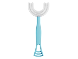 Escova de Dentes Manual Ergonômica Silicone Macio Dupla Face com Rotação 360 ​​graus para Bebês, em Formato U, Portátil, Cuidado GOKOCO
