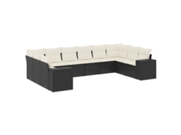 Garden Sofa Set, Garden Sofa Sets Vidaxl Preto Rattan / Vime (n/a)