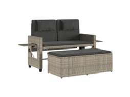Garden Bench, Garden Benches Vidaxl Cinzeto Rattan / Vime (n/a)