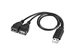 Divisor de cabo USB Fasst, macho para duas fêmeas, carga e dados, compatível, S/MARCA