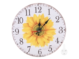 Relógio de Parede Espelho Acrílico Store com Design de Girasol, 30cm, para Decoração
