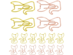 Conjunto de 30 Clips de Papel Metálicos em Formato de Gato, Resistentes e Criativos, Ideais para Mesa e Escola, Design Exclusivo