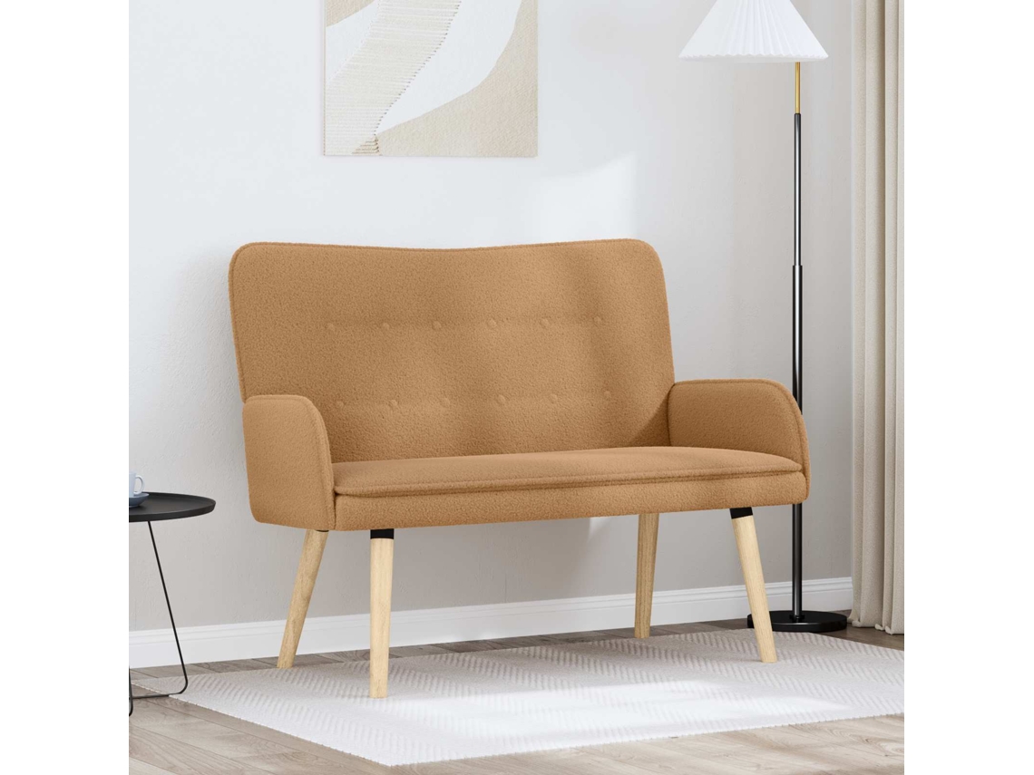 Vidaxl Sofá Para 2 Pessoas Bege 115 X 61 X 87 Cm Bouclé