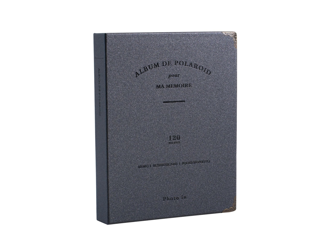 Álbum de Fotos de Família Faça Você Mesmo, Encadernado em Espiral, em Couro Sintético Preto BRILVIBERA