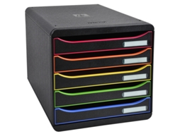 Caixa de Gaveta EXACOMPTA Big-Box Plus 5 Gavetas Arlequim