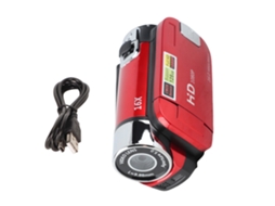 Mali câmera Digital 1080p 16mp 16x Zoom Anti Shake com Microfone e Luz Led Preenchimento Vermelha