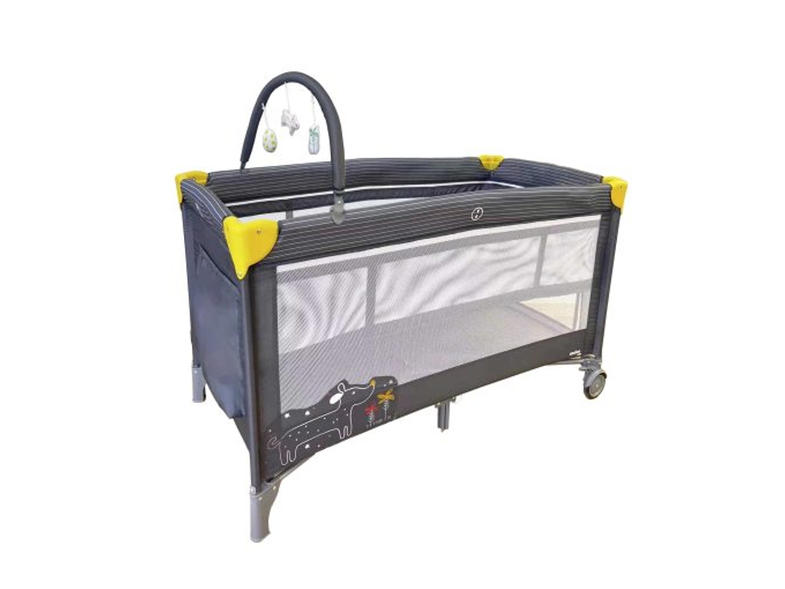 Berço De Viagem Asalvo Complet Duo - Dupla Altura, Porta Lateral, 120x60 Cm, Até 15 Kg - Cachorrinho