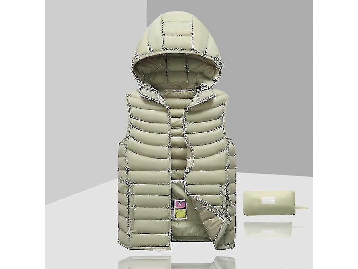 Casaco Sem Mangas para Homem com Capuz Removível Khaki S/MARCA