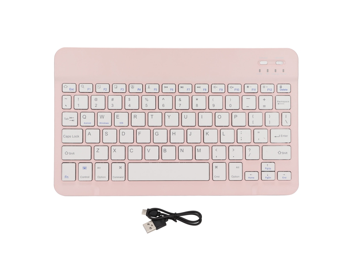 Mini Teclado Sem Fio Para Pc Rosa, Portátil, Com Conexão Estável, Bateria De Longa Duração E Função Bloqueio Tela. -aquaforge