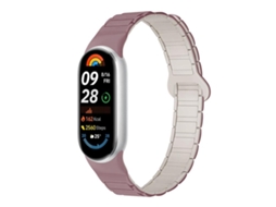 Bracelete para Xiaomi Smart Band 10/9/8 XIAOMOYU em Silicone Magnético com Luz Estelar Roxa Esfumaçada