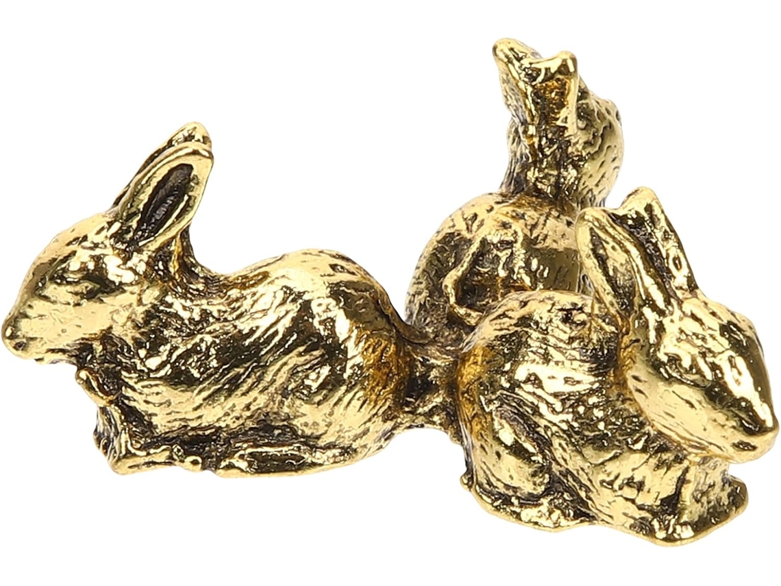 Suporte Para Exibição De Bola Cristal Homoyoyo, Design De Coelho Em Liga Ouro Maciço, Base Esférica De Obsidiana Negra