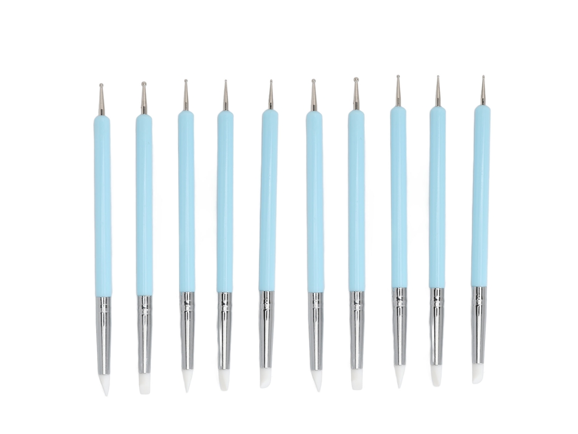 2026altiro-2 Conjuntos De Caneta De Punteado De Arte De Unhas De Ponta Dupla Com Cabeça De Silicone