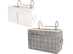 Conjunto De 2 Sacos Impermeáveis Para Armazenamento De Roupa De Cama Com 3 Bolsos