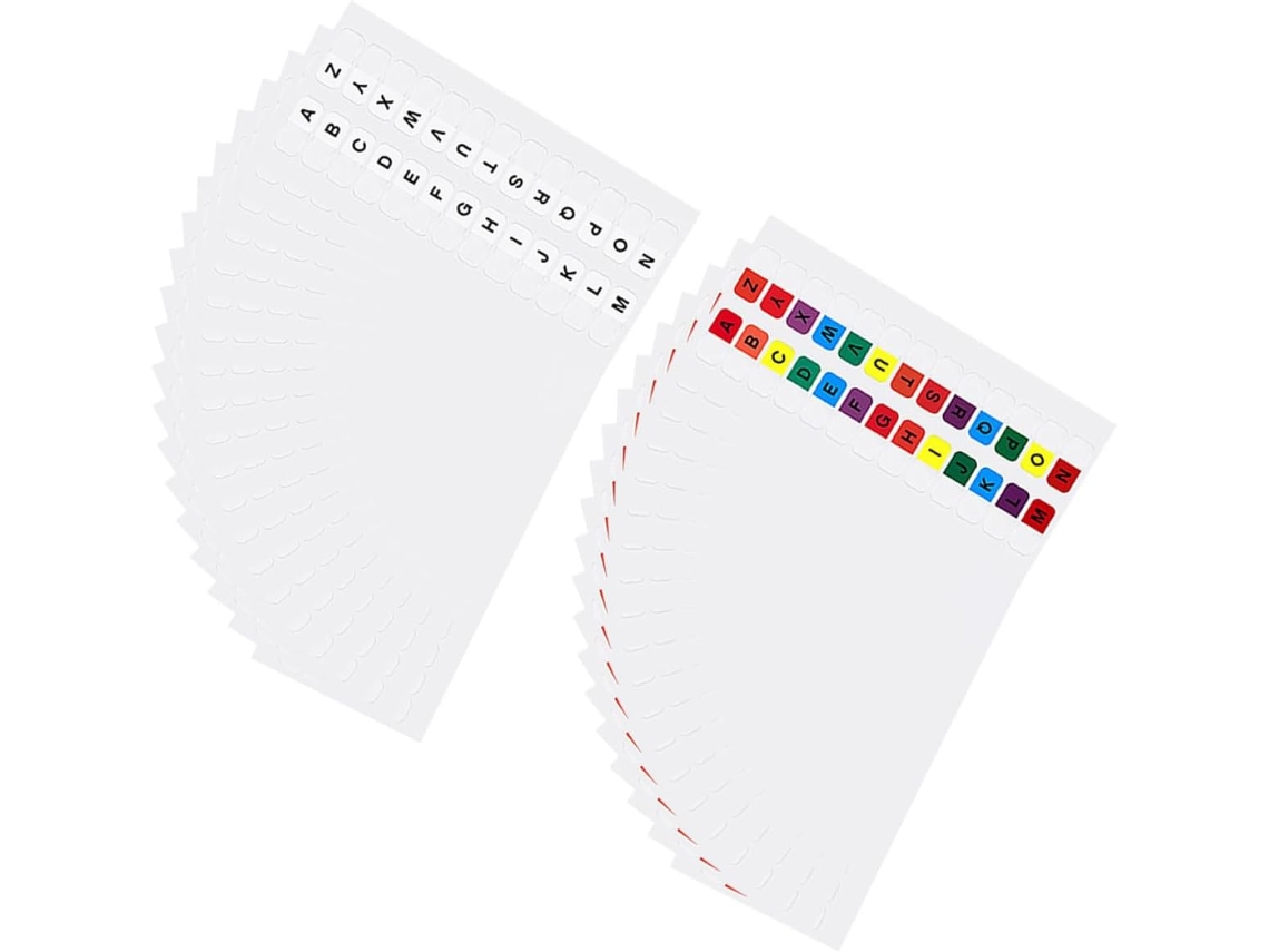 Solustre 30 Folhas De Abas De Índice Alfabético Feitas De Pet, Abas Pequenas Para Páginas Em Cores Sortidas, Duráveis E