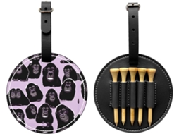 Bolsa para Tees de Golfe Gorillas, preta, fácil de transportar | S/MARCA