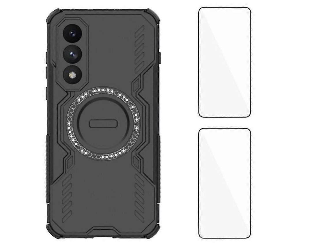 Capa Magnética Tkdaddy Para Oneplus Nord 5 5g / Oneplus Ace 5 Ultra 5g Wanlonfeng Dj Series Pc Tpu Com 2 Películas De Vidro Temperado Pretas