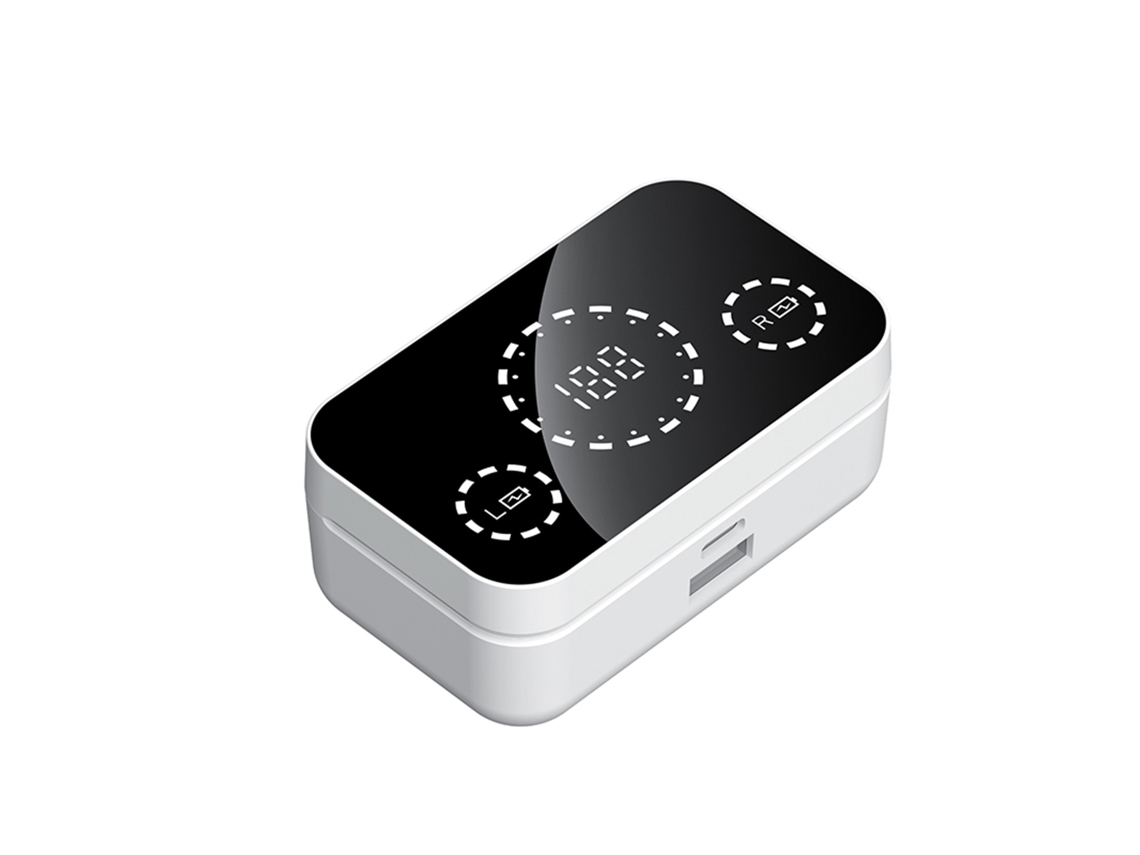 Aetheria fone de Ouvido Sem Fio Yd08 Mirror Bt5.3 com Tela Led Hd Carregável para Celulares