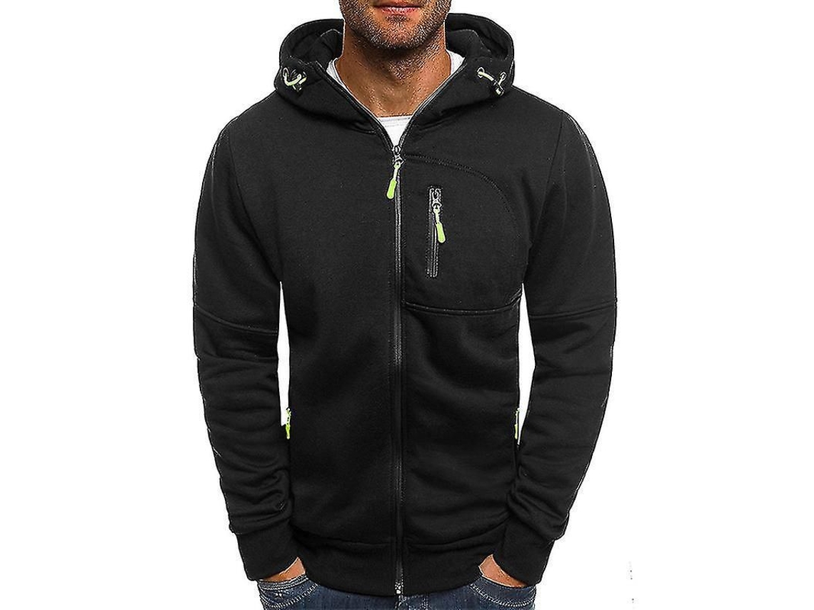 2026 jaqueta com Capuz para Homem com Manga Longa, Fecho de Cremalheira Externo, Inverno, Casual