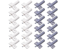 Amortecedores De Porta De Cozinha Silicone De Qualidade Premium - 24 Peças Cinza E Branco Para Gavetas E Armários