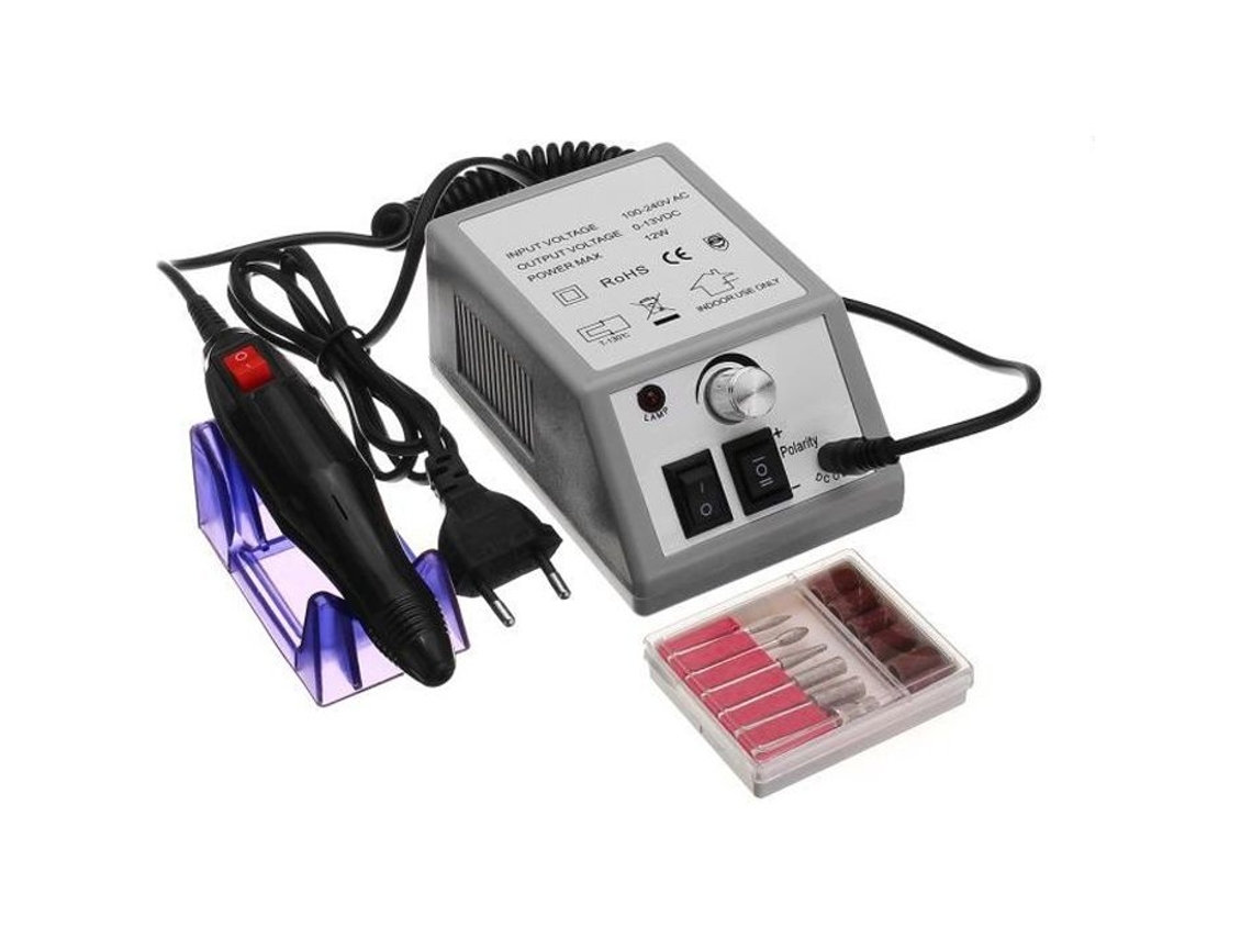 Broca de Unhas TEMPSA - 20000 rpm - Elétrica Profissional Manicure Pedicure - Plugue UE 220V Cinza TEMPSA