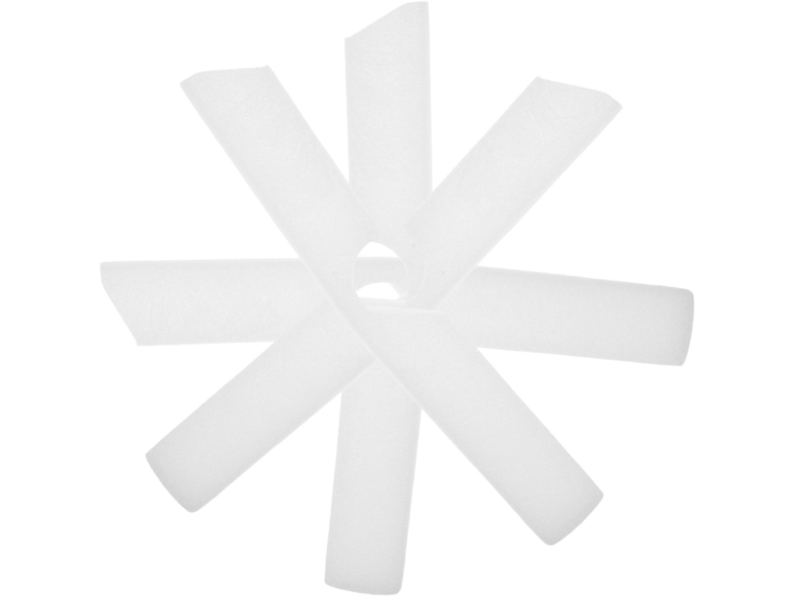 Conjunto de 4 suportes antiderrapantes de espuma branca para cabines de fotografia, ideais para sessões fotográficas.