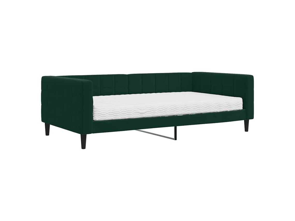 Sofá cama com Colchão 100x200 Cm Veludo Verde escuro MAISON EXCLUSIVE
