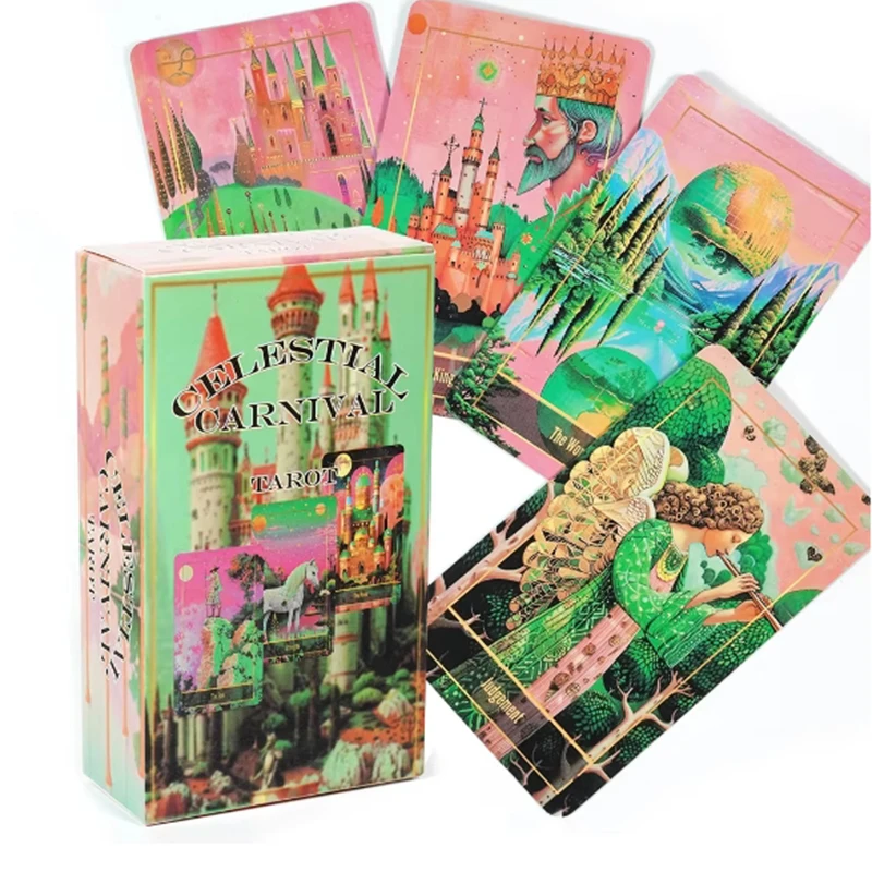 Tarô Do Carnaval Celestial, 78 Cartas. Cartas Oraculares, Versão Em Inglês.