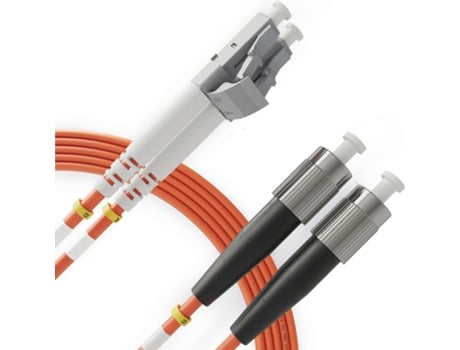 Cabo de Fibra Ótica BEYONDTECH Lc a Fc Om2 Multimodo Duplex 35 Metros 1 Unidade Cordão Duplo Fibra Óptica Upc/Upc 50/125 Lszh