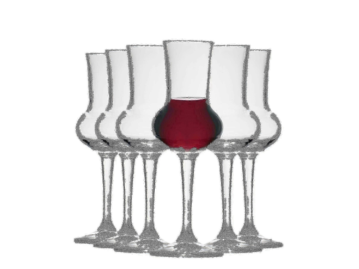 Copo Para Licor Grappa De Restaurante Com Haste - 80ml - Conjunto De 6