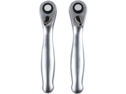 Conjunto De 2 Chaves Catraca 1/4" Com Cabeça 72 Dentes E Ângulo 90