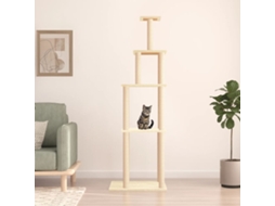 Vidaxl Árvore C/ Postes Arranhadores Sisal 183 Cm Cor Creme