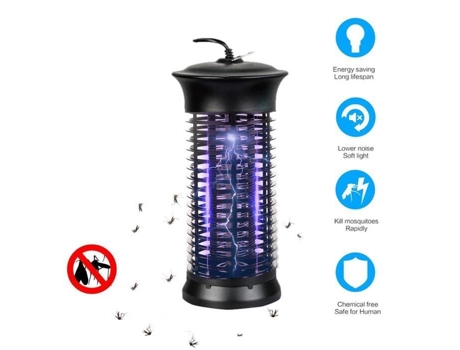 Lâmpada matadora de mosquitos com efeito de choque elétrico