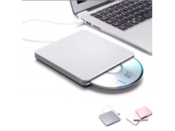 Conector Para Unidade De Dvd Usb 2.0 Super Drive Com Adaptador Usb-c Prateado