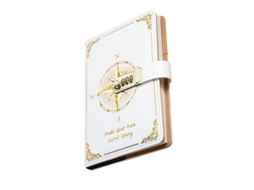 Caderno Com Senha, Diário Com Trava Para Privacidade, Branco