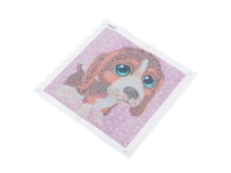 Kit De Pintura De Piedras Strass Cachorro Animado Diy Decoración De Habitación 5d Reduce Estrés Alta Viscosidad