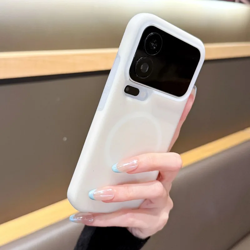 Capa Protetora Magnética De Silicone Líquido (branca Xiaomi 17 Pro Max), Capa Macia Fosca.