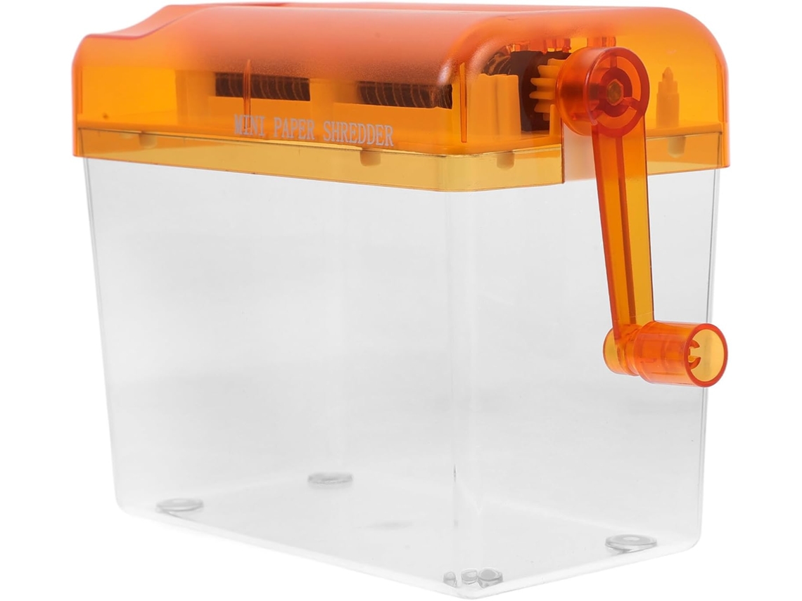 Déchiqueteuse De Documents Manuelle Compacte Boîte De Rangement Intégrée En Abs Pour Bureau