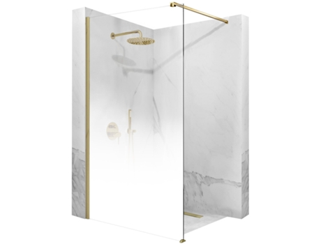 Parede De Chuveiro Rea Aero Ombre 90 Brush Gold