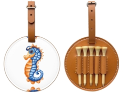 Bolsa para Tees de Golfe Seahorse Preta Fácil de Transportar e Mais Eficiente para Jogar Golfe.