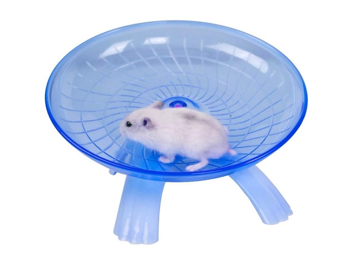 Rueda De Ejercicio Silenciosa Para Hamster, Ratón, Jerbo Para El Hogar Con Superficie Antideslizante, Tamaño 18x18x11cm, Azul