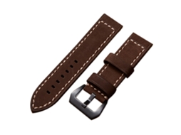 Correa De Reloj De Cuero Auténtico Para Hombre Reemplazo Hebilla Acero 20mm Marrón Oscuro Negro