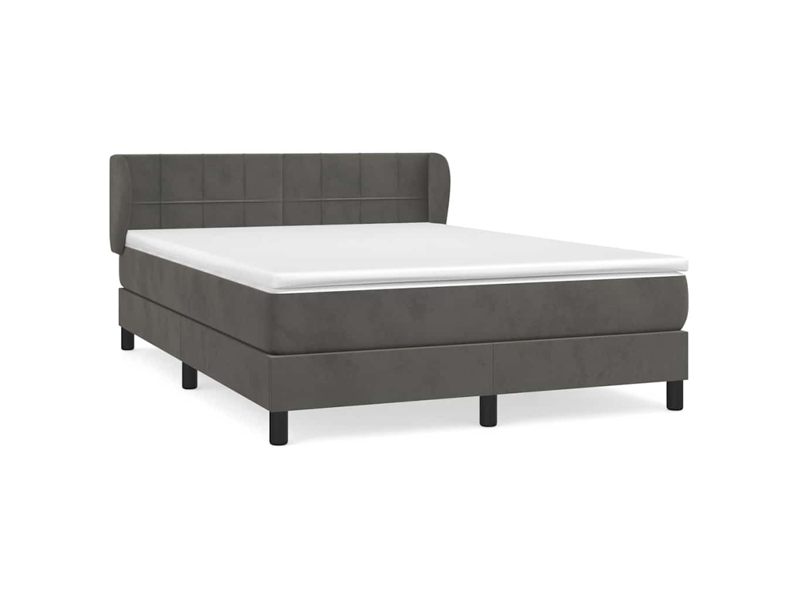 Box Spring Bed, Box Spring Beds Vidaxl Cinzeto Veludo (140 X 200 Cm)