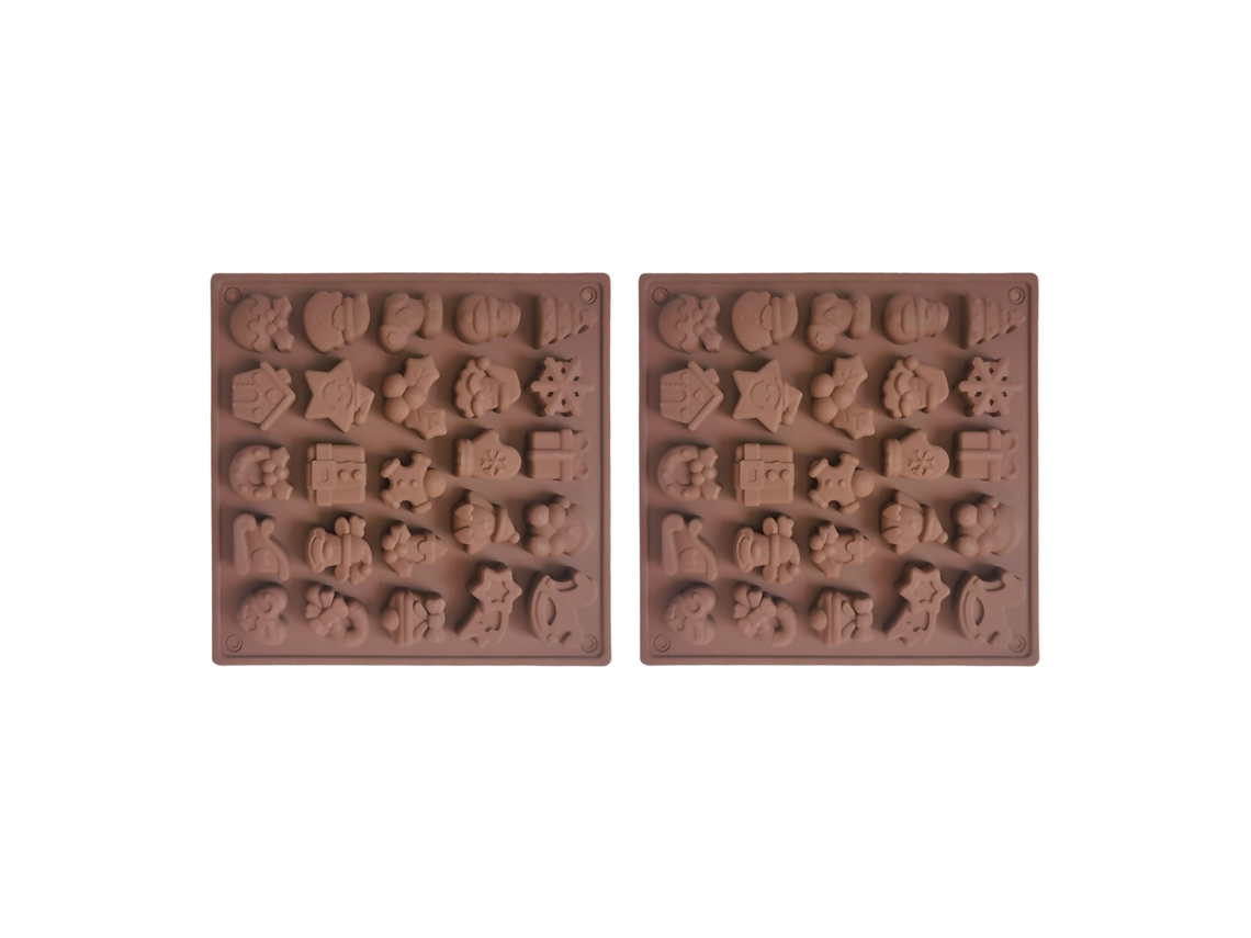 Moldes De Chocolate Natal 25 Cavidades Antiaderente