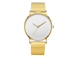 Relógio de quartzo casual Gaiety Fashion para homens e mulheres com pulseira de liga metálica.