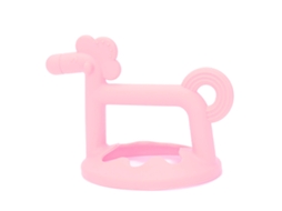 Mali chupeta de Silicone para Bebê Forma de Cavalo com Caixa Brinquedo Mastigável Rosa